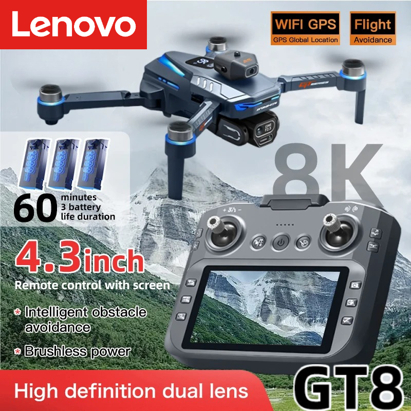 Drone Multispectral - Lenovo GT8 Drohne 8K Professionelle Dual-Kamera