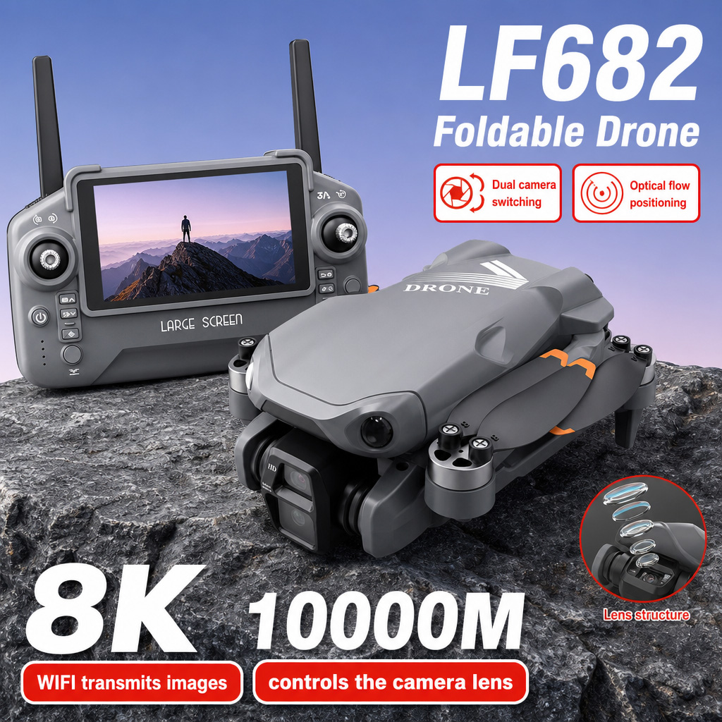Drone Aerial Photography - Luftbild-Drohne LF682 mit 8K HD Dual-Kameras,