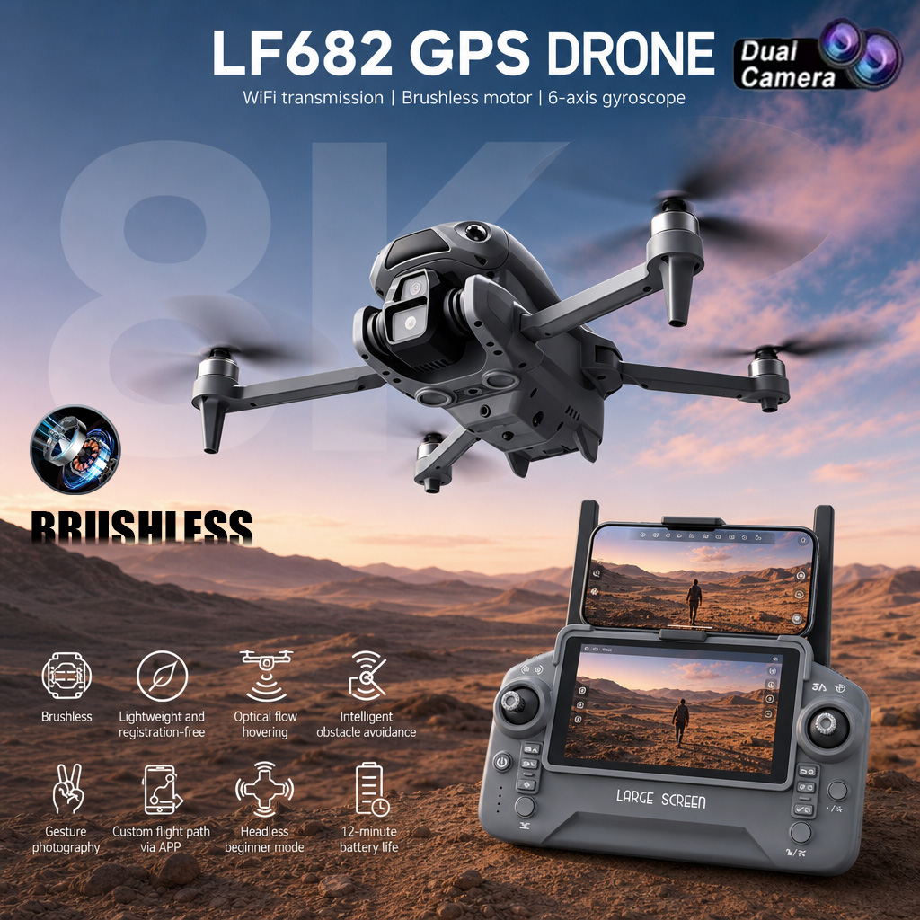 Drone Multispectral - Neue LF682 Drohne mit 8K Dual-Kamera,